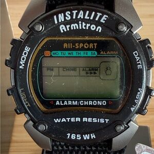 Men's Vtg Instalite Armitron Digital Watch 90's + Freestyle Band - Repair Parts